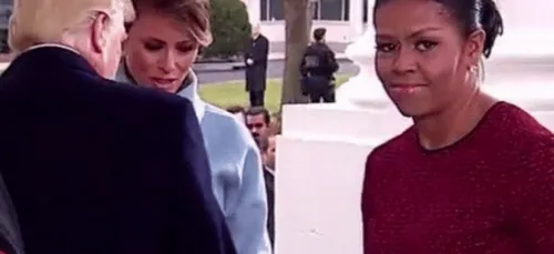 Quand Michelle Obama ne sait pas quoi faire du cadeau de Melania...