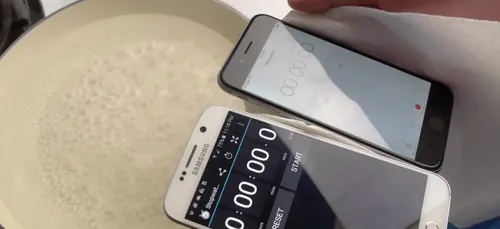 (Video) Galaxy s6 vs iPhone 6 lequel va tenir le plus longtemps ?