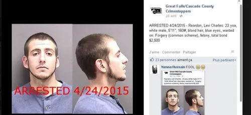 Incroyable: il like son avis de recherche et se fait arrêter par la...