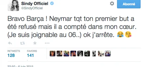 Sindy la protégée de La fouine drague Neymar