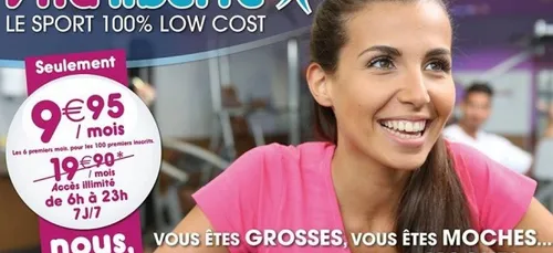 Une pub pour une salle de sport pas très sympa !