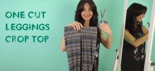 Les filles ! Recyclez vos leggings démodés en crop-top hyper...