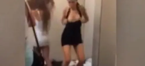 Totalement ivres elles dévastent des toilettes, "cette vidéo a...