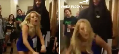 Wacka Flocka : Une groupie tout excitée rate son coup ... et son...