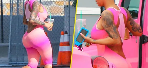 Amber Rose s'expose une nouvelle fois dans une tenue plutôt...