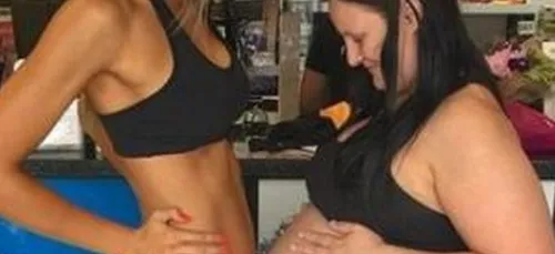 Elles sont toutes les deux enceintes de 5 mois mais leur ventre est...