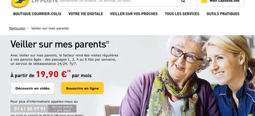 Pour 20eu/mois, la Poste vous propose de prendre des nouvelles de...