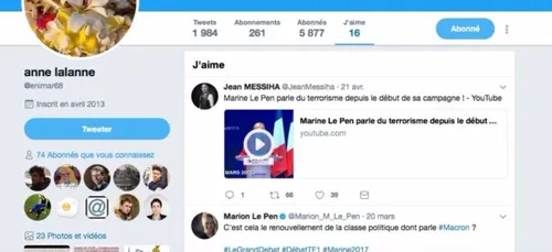 Grillée ! Marine Le Pen tweet bien derrière un faux-compte.