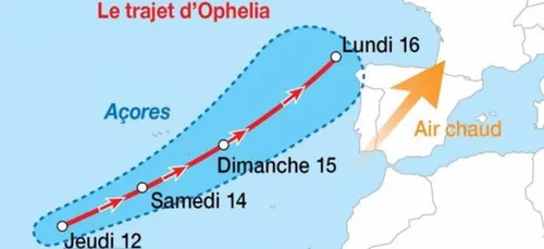 L'ouragan Ophélia se rapproche dangereusement de l'Europe !