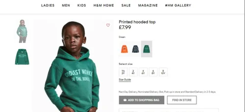 H&M présente ses excuses après la publication d'une publicité raciste.