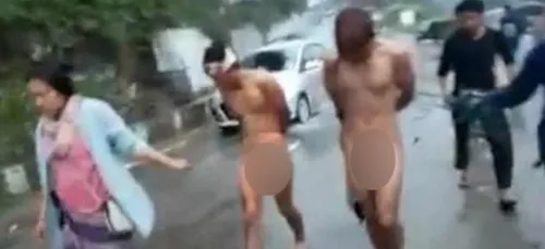 Les violeurs présumés d'une jeune fille, déshabillés et frappés en...