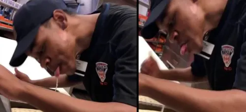 Renvoyé après qu'une vidéo où il crache dans le plat des clients...