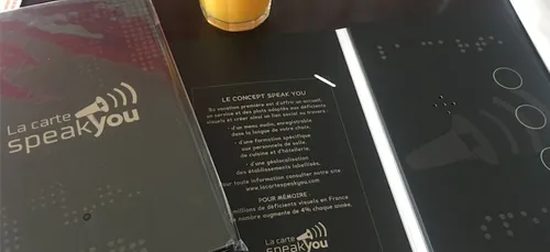 Speak You : une carte pour présenter le menu aux déficients visuels