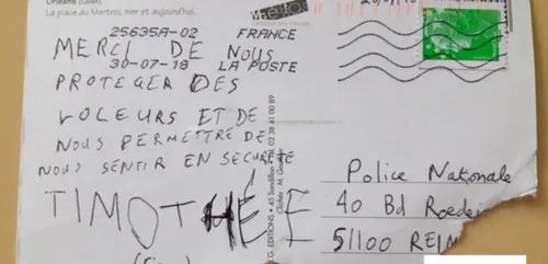 Loiret : un enfant écrit à la police pour la remercier de nous...