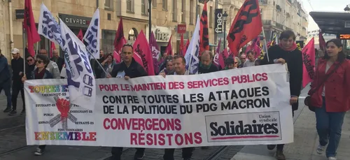 Les syndicats dans la rue pour protester contre la politique du...