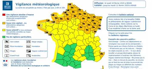 Tempête Ciara : l’Yonne placée en vigilance orange vents violents