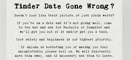 Un bar pour échapper à vos pires rendez-vous Tinder