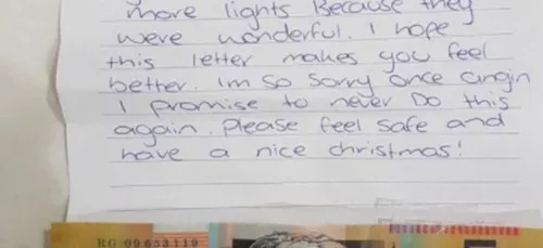 Le voleur....qui donne de l'argent pour s'excuser