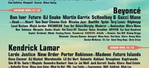 L'affiche du Festival Coachella 2017 sans Beyoncé