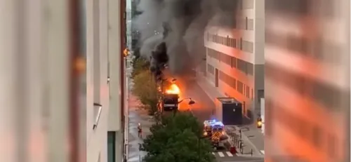 Un bus RATP en feu ce jeudi matin en plein Paris