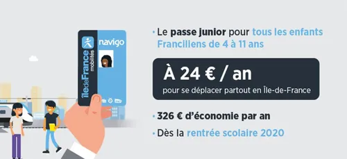 Un Navigo junior à 24€ par an pour les enfants de moins de 12 ans