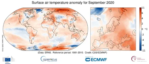 Record : Septembre 2020, le plus chaud jamais enregistré dans le monde