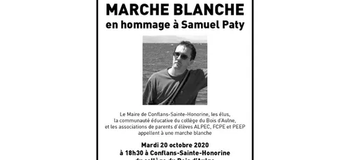 Conflans-Sainte-Honorine : une marche blanche en hommage à Samuel Paty