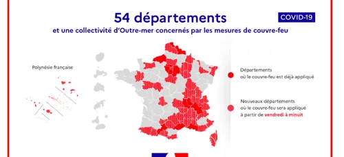 Covid-19 : 46 millions de Français sous couvre-feu
