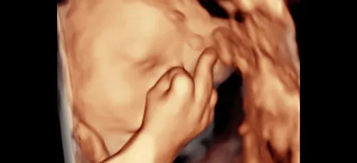 Un bébé surprend ses parents en faisant un doigt d'honneur lors...