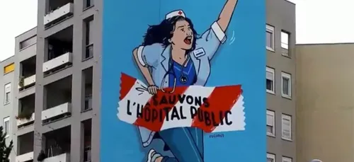 Montreuil : une fresque de street-art XXL en hommage aux soignants...