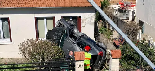 Essonne : la voiture atterrit dans le jardin d’une maison après une...