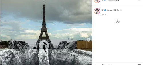 Paris : JR s’installe à la tour Eiffel