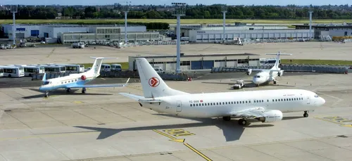 Des élus d'Île-de-France manifestent à l'aéroport d'Orly pour la...