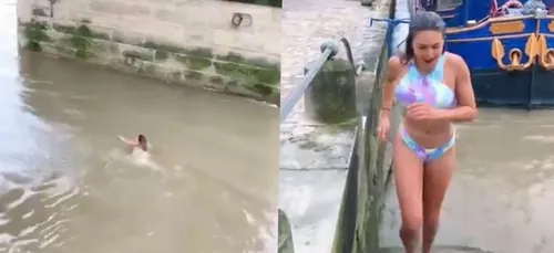 Paris : la vidéo d’une baignade dans la Seine devient virale