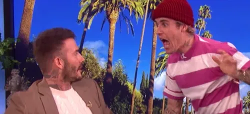 Quand Justin Bieber fait une blague hilarante à David Beckham sur...