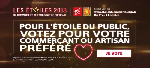 Les étoiles du commerce de Bordeaux : à vous de voter !