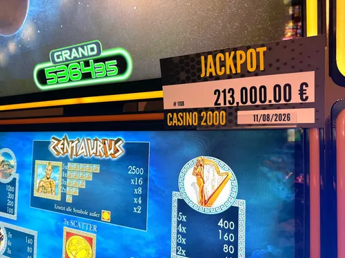 Mondorf-les-Bains : jackpot record remporté au Casino 2000 !