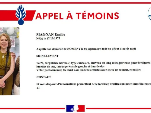 Nomény (54) : qui a vu Émilie Magnan ?