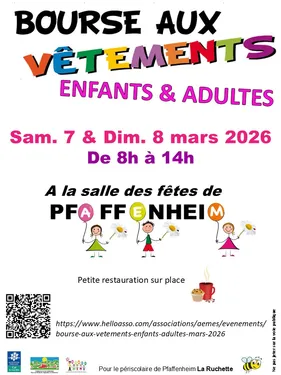 Bourse aux vêtements enfants et adultes