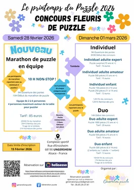 Printemps du puzzle 2026 avec son concours fleuris de puzzle