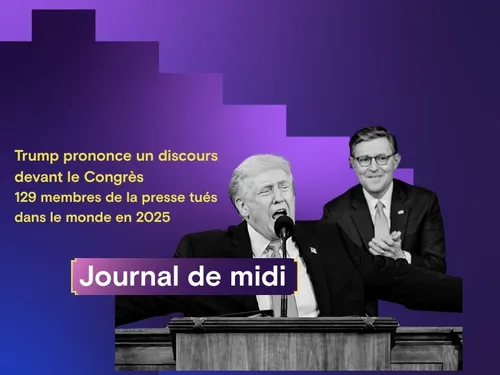  Trump prononce un discours devant le Congrès, 129 membres de la...
