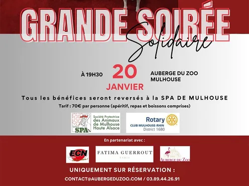 Grande Soirée Solidaire au profit de la SPA de Mulhouse Haute...