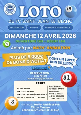SAINT-JEAN-LE-BLANC (45) - Loto du FC Saint-Jean-le-Blanc