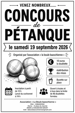 LA BAZOCHE-GOUËT - Concours de pétanque