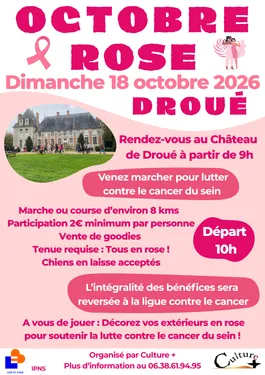 DROUÉ (41) - Octobre Rose : Marche rose