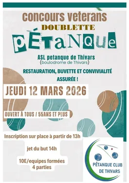 THIVARS - Concours de pétanque vétérans