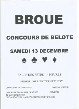 BROUÉ - Concours de belote