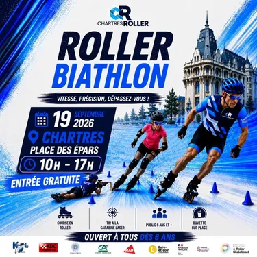 CHARTRES - Roller Biathlon sur la place des Épars