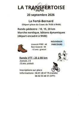LA FERTÉ-BERNARD (72) - Randonnée pédestre et VTT : La Transfertoise