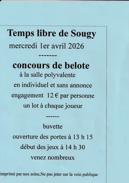 SOUGY (45) - Concours de belote